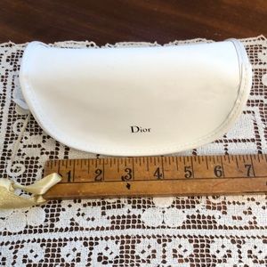 Dior white sun eyeglass case